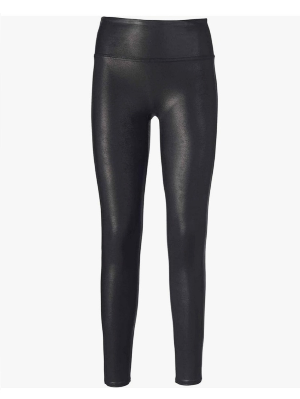 SPANX Faux Leather Stretch Leggings in Black L Large